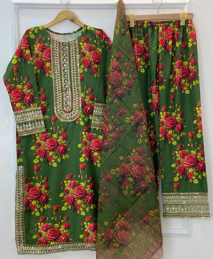 Gulnar Silk Sequins 3PC (Silk) D-251