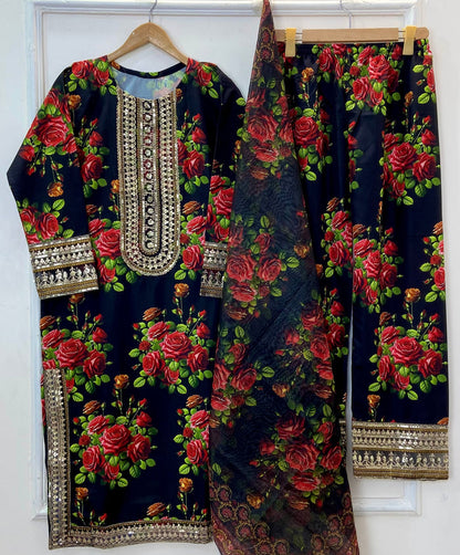 Gulnar Silk Sequins 3PC (Silk) D-251