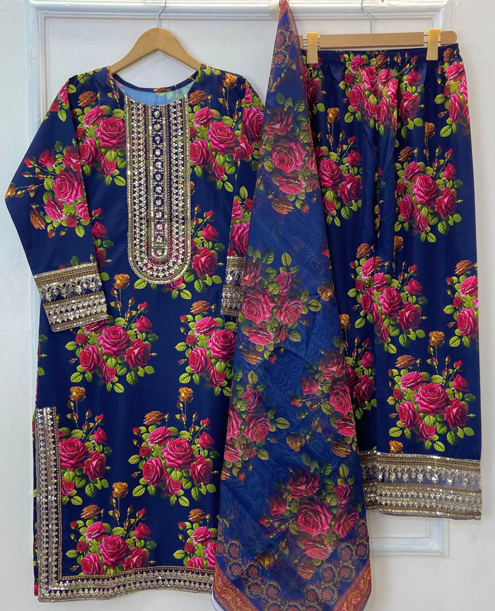Gulnar Silk Sequins 3PC (Silk) D-251