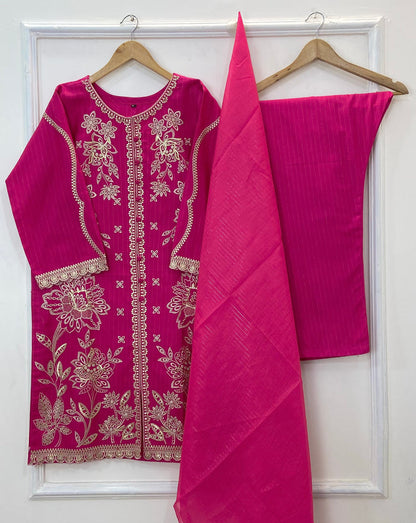 Heavy Embroidery Bliss 3PC (Khaddar) D-224