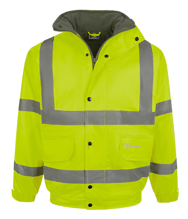 Hi-vis Fleece Lined Bomber Jacket