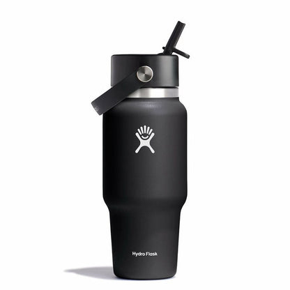 Hydroflask 24oz (710ml) Wide Mouth Travel Bottle with Flex Straw Caps