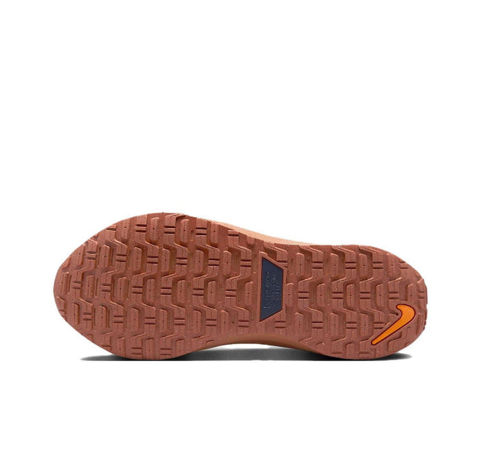 Nike Infinity RN 4 Gore-Tex outsole, brown tread with blue and orange details