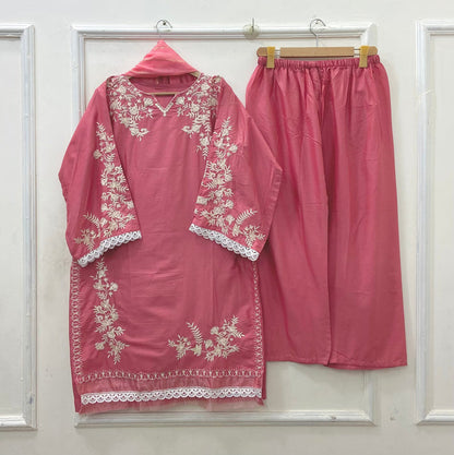 Jall Embroidered | 3PC Lawn Cotton D-633