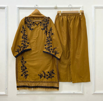 Jall Embroidered | 3PC Lawn Cotton D-633