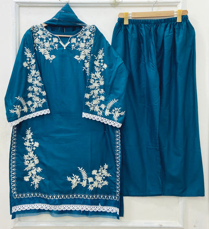 Jall Embroidered | 3PC Lawn Cotton D-633