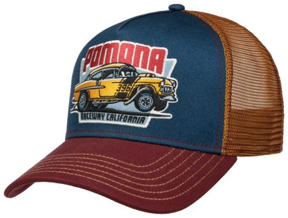 JJ Hats Pomona Raceway Trucker Cap - Blue / Red