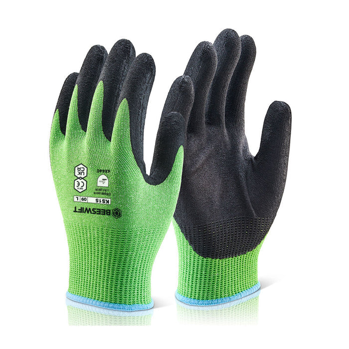 Kutstop Micro Foam Nitrile Green Cut Level 5 Gloves