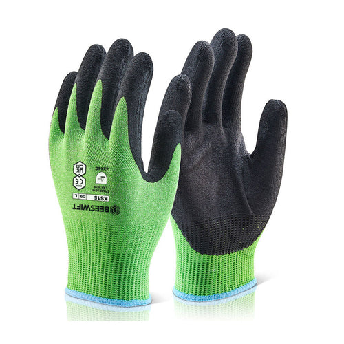 Kutstop Micro Foam Nitrile Green Cut Level 5 Gloves