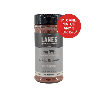 Lane's BBQ 'Ancho Espresso' Rub (10.7oz) 303g