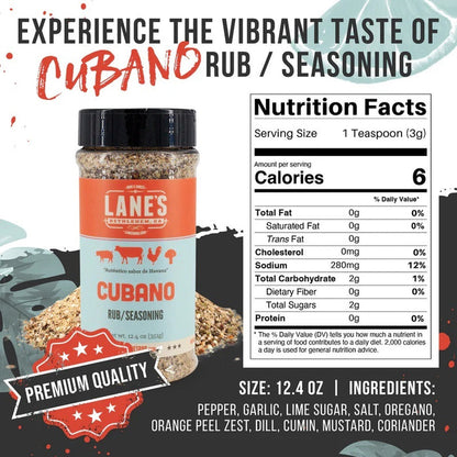 Lane's BBQ 'Cubano' Rub (12.4oz) 351g