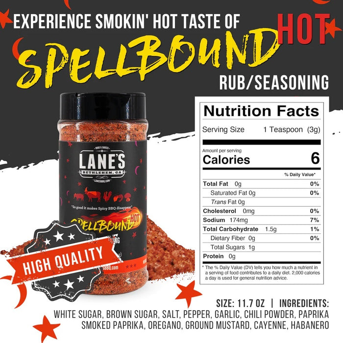 Lane's BBQ 'Spellbound HOT' Rub (11.7oz) 331g