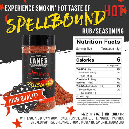 Lane's BBQ 'Spellbound HOT' Rub (11.7oz) 331g