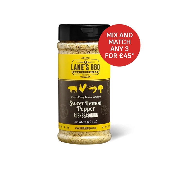 Lane's BBQ 'Sweet Lemon Pepper' Rub 360g (12.7oz)
