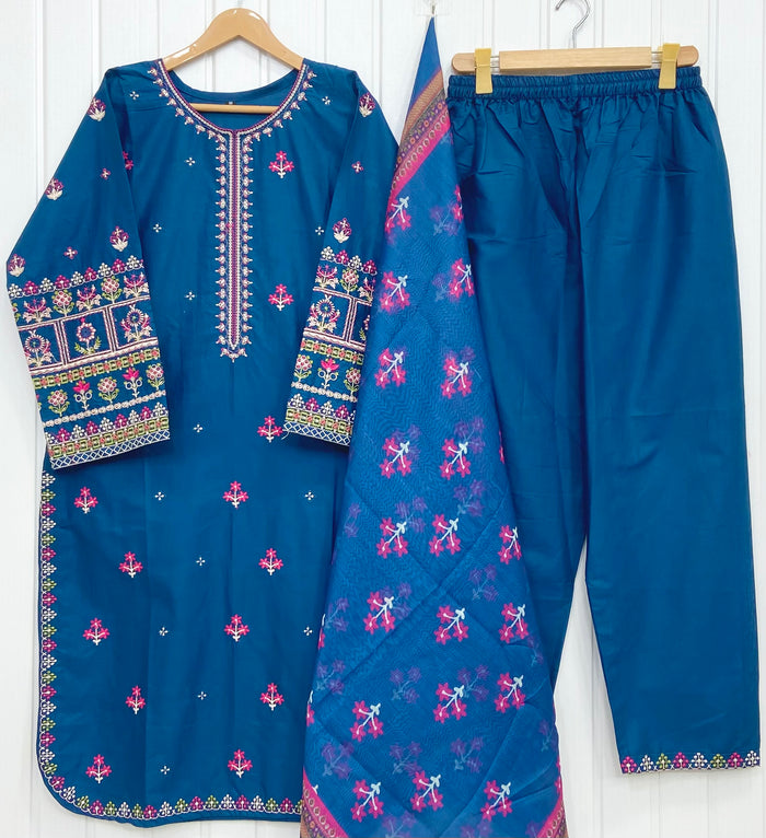 Long Embroidered | 3PC D-860