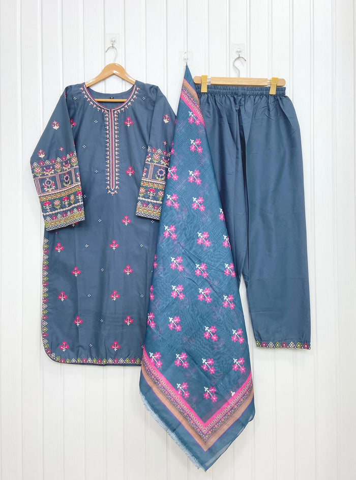 Long Embroidered | 3PC D-860