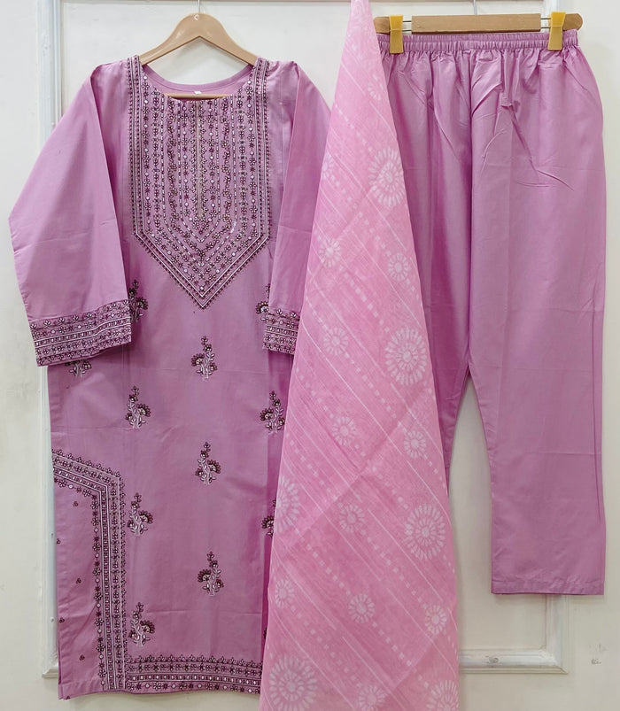 Long Embroidered | 3PC Lawn D-612