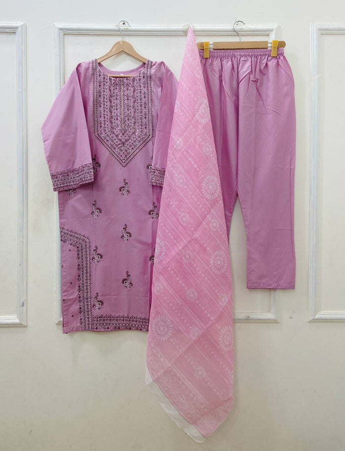 Long Embroidered | 3PC Lawn D-612