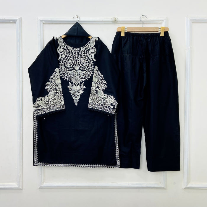 Maria.B Embroidered | 3PC Cotton D-438