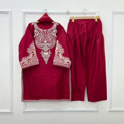 Maria.B Embroidered | 3PC Cotton D-438