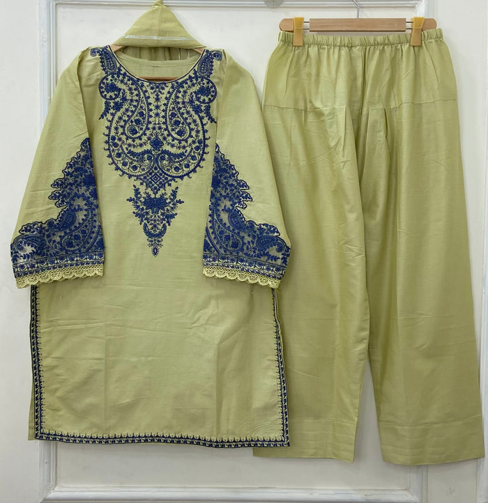 Maria.B Embroidered | 3PC Cotton D-438