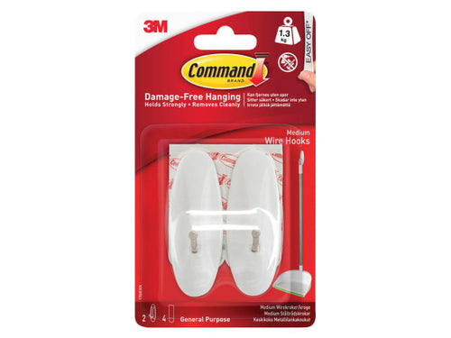 Medium Wire Hooks (Pack 2)