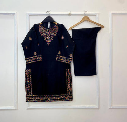 Multi Embroidered 3PC (Khaddar) D-218