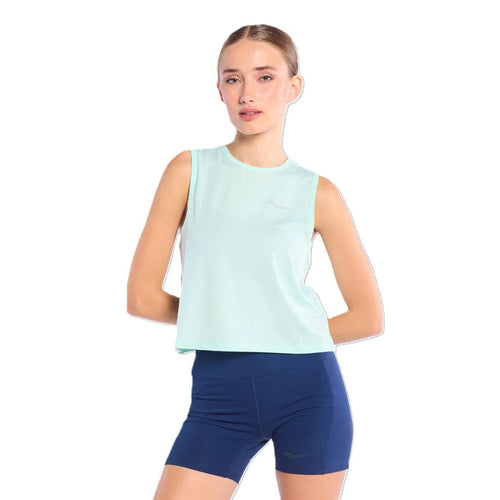 Musculosa Saucony Stopwatch Crop Tank Mujer