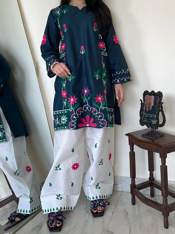 Neelam | Farshi Shalwar 2PC Cotton D-631