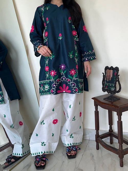 Neelam | Farshi Shalwar 2PC Cotton D-631