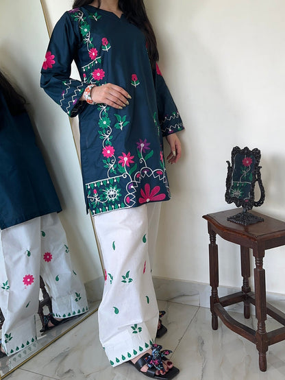 Neelam | Farshi Shalwar 2PC Cotton D-631