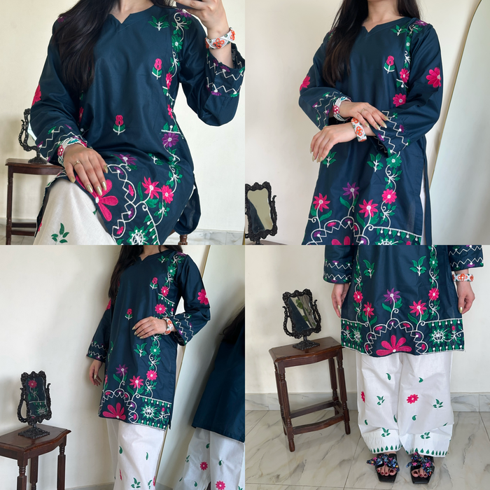 Neelam | Farshi Shalwar 2PC Cotton D-631