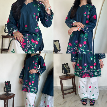 Neelam | Farshi Shalwar 2PC Cotton D-631