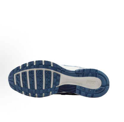 Nike P-6000 outsole view with dark blue tread and white midsole
