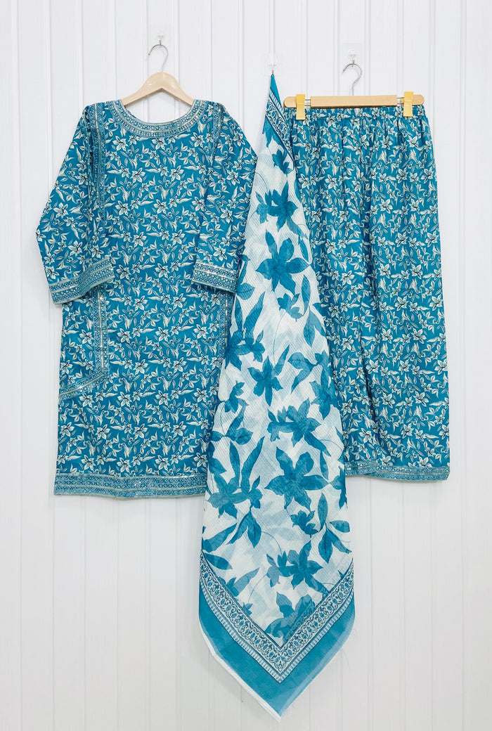 Pastel Embroidered | Lawn D-713