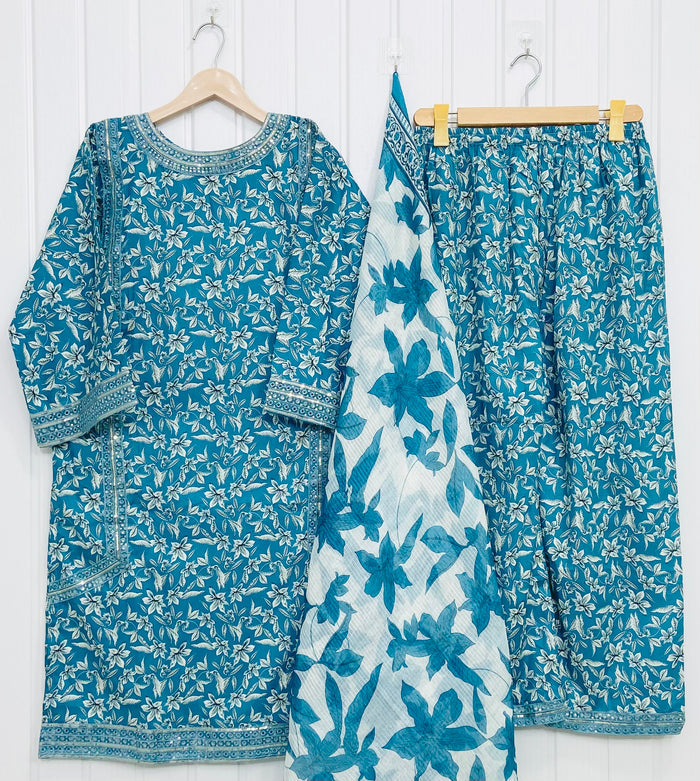 Pastel Embroidered | Lawn D-713