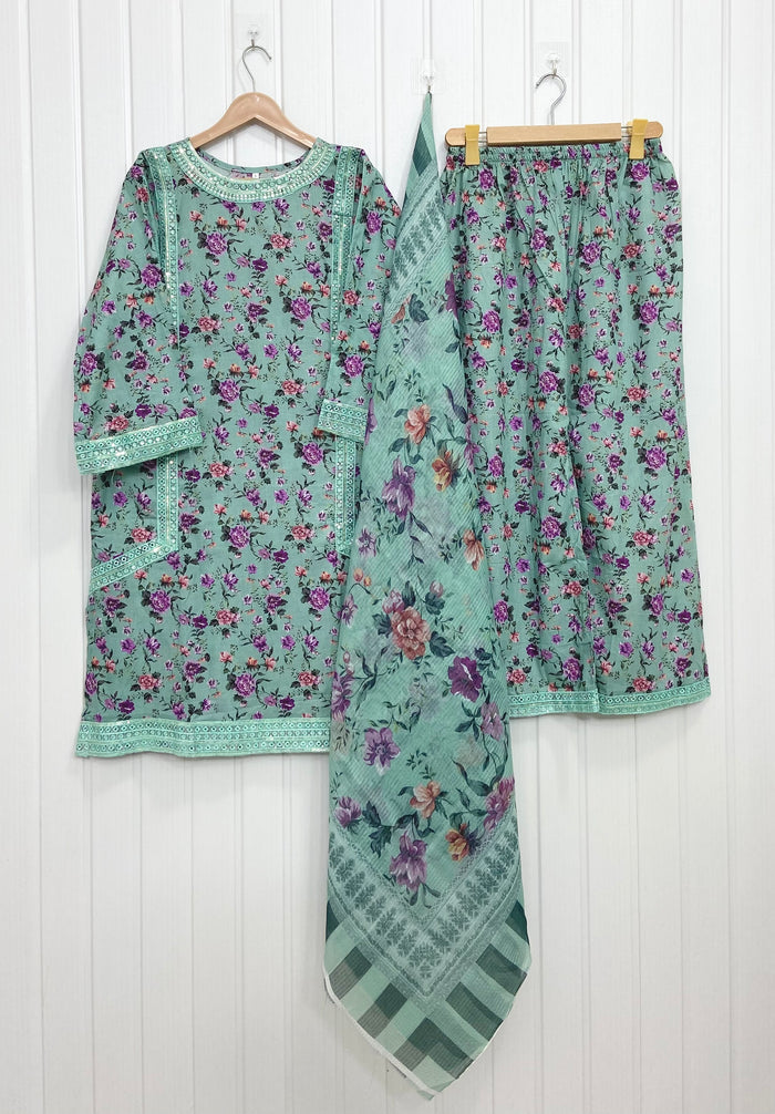 Pastel Embroidered | Lawn D-713