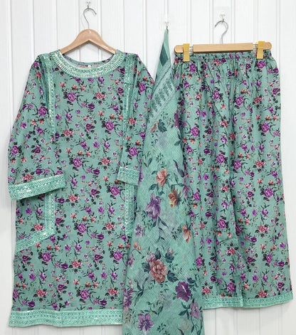 Pastel Embroidered | Lawn D-713