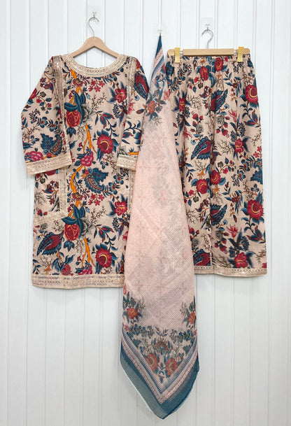 Pastel Embroidered | Lawn D-713