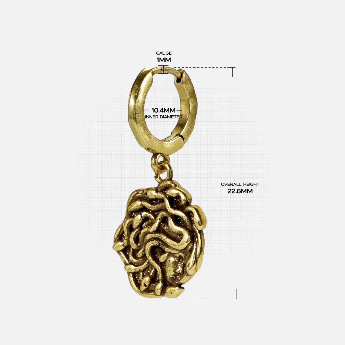 PETRIFYING GAZE DANGLE EARRINGS