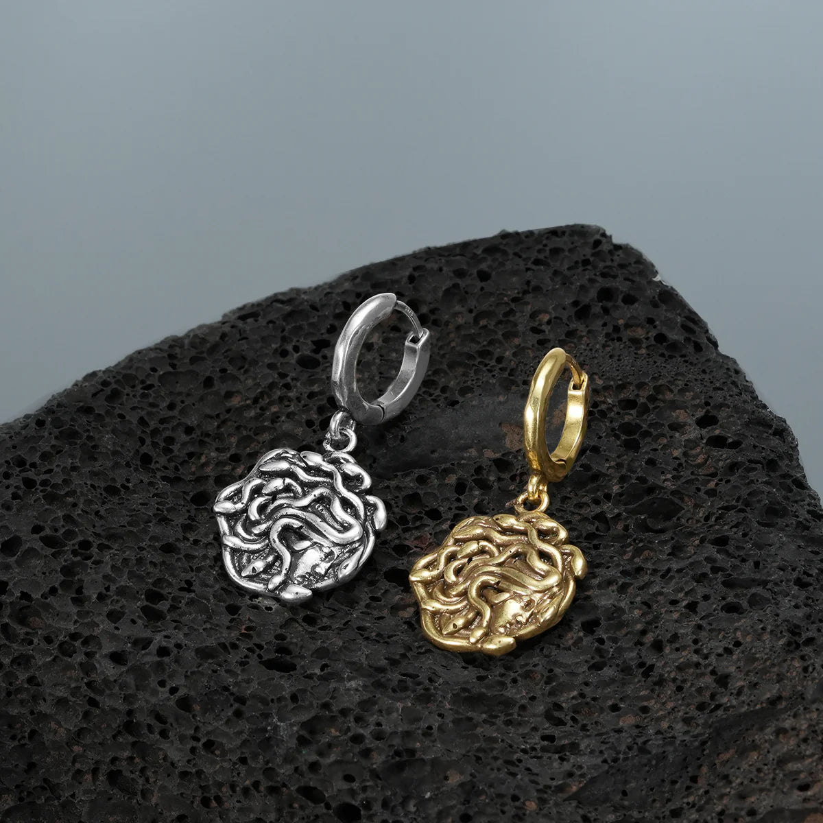 PETRIFYING GAZE DANGLE EARRINGS