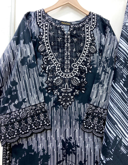 Premium Black | 3PC Lawn D-665