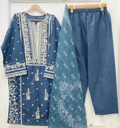 Premium Embroidered | 3PC D-729