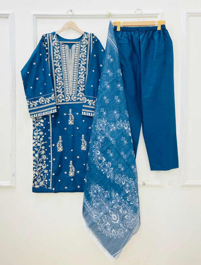Premium Embroidered | 3PC D-729