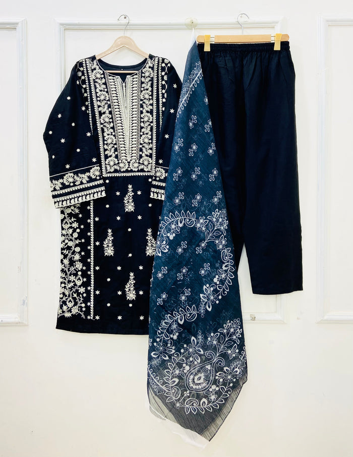 Premium Embroidered | 3PC D-729