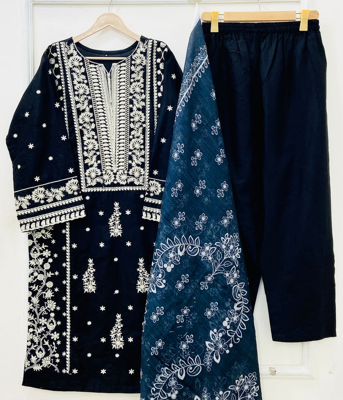 Premium Embroidered | 3PC D-729