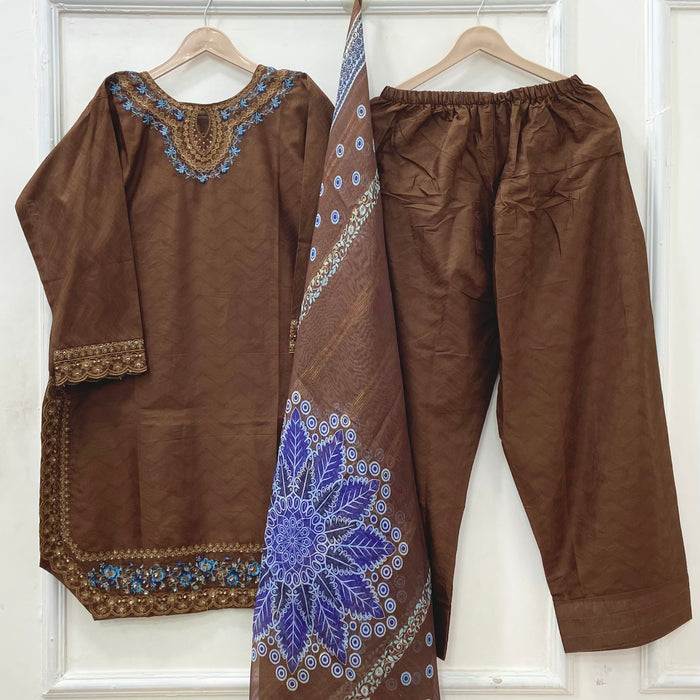 Premium Farshi | 3PC Cotton D-629