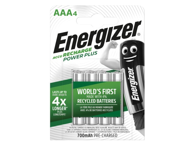 Rechargeable Power Plus AAA 700MAH x 4 S10261