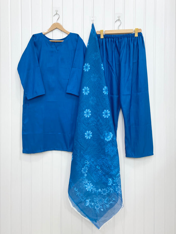 Roohi | Floral Dupatta 3PC D-843