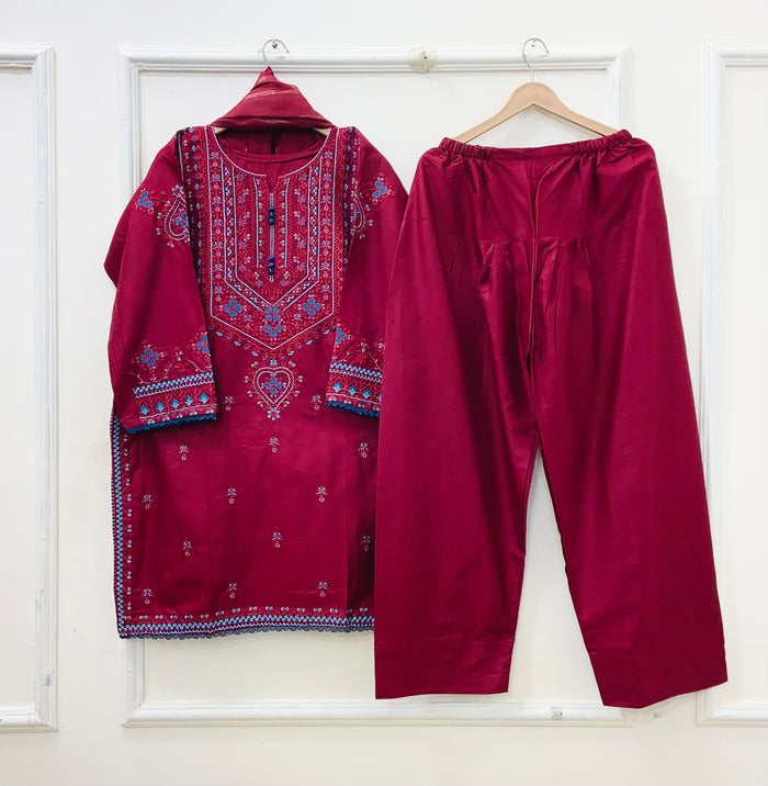 Roop Farshi | 3PC Cotton Lawn D-676